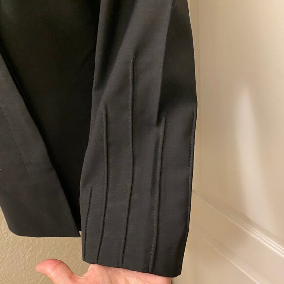 Vintage Excellent Istante Versace 100% Wool Black Skirt Suit Detail Size 4 - Picture 3 of 12